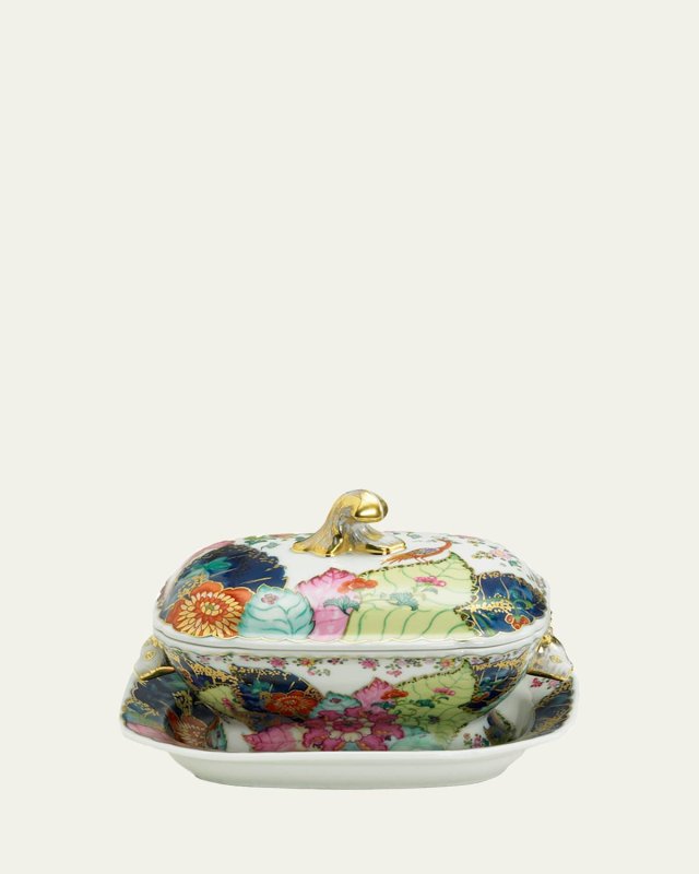 Tobacco Leaf Small Tureen & Stand